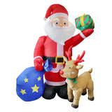 Maxbell 6ft Christmas Santa Claus Blow up Decoration EU 220V Adorable for Porch Lawn