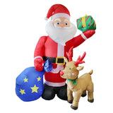 Maxbell 6ft Christmas Santa Claus Blow up Decoration EU 220V Adorable for Porch Lawn