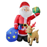Maxbell 6ft Christmas Santa Claus Blow up Decoration EU 220V Adorable for Porch Lawn