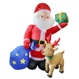 Maxbell 6ft Christmas Santa Claus Blow up Decoration EU 220V Adorable for Porch Lawn