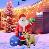Maxbell 6ft Christmas Santa Claus Blow up Decoration EU 220V Adorable for Porch Lawn