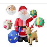Maxbell 6 ft/1.83 M Inflatable Santa Claus Home Decor Outdoor Ornament for Yard Lawn