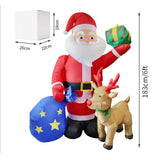 Maxbell 6 ft/1.83 M Inflatable Santa Claus Gift Xmas Yard Decoration for Garden Lawn
