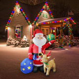 Maxbell 6 ft/1.83 M Inflatable Santa Claus Gift Xmas Yard Decoration for Garden Lawn