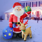 Maxbell 6 ft/1.83 M Inflatable Santa Claus Gift Xmas Yard Decoration for Garden Lawn