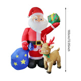 Maxbell 6 ft/1.83 M Inflatable Santa Claus Gift Christmas Decoration for Yard Garden