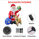 Maxbell 6 ft/1.83 M Inflatable Santa Claus Gift Christmas Decoration for Yard Garden