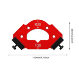 Maxbell CURVE Angle Positioning Template Hardware for Home Carpentry Cutting Machine 66mmx110mm