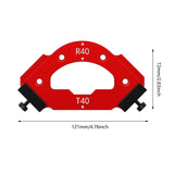 Maxbell CURVE Angle Positioning Template Hardware for Home Carpentry Cutting Machine 121mmx72mm