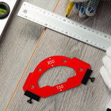 Maxbell CURVE Angle Positioning Template Hardware for Home Carpentry Cutting Machine 73mmx138mm