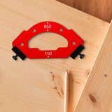 Maxbell CURVE Angle Positioning Template Hardware for Home Carpentry Cutting Machine 73mmx138mm