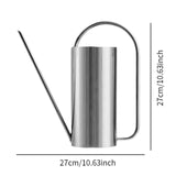 Maxbell 1500 ml Indoor Watering Can Long Mouth for Indoor Houseplants Indoor Outdoor Silver