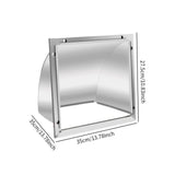 Maxbell Dryer Vent Cover Metal Easy to Install Rain, Snow Protection Wall Vent Cover 8 Inch