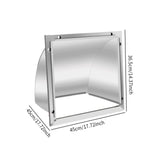 Maxbell Dryer Vent Cover Metal Easy to Install Rain, Snow Protection Wall Vent Cover 14 Inch