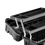 Maxbell 19inch 3 Tiers Foldable Storage Tool Box 43x22.5x20cm for Warehouse Lockable