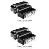 Maxbell 19inch 3 Tiers Foldable Storage Tool Box 43x22.5x20cm for Warehouse Lockable