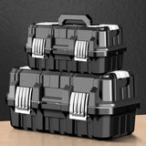 Maxbell 21inch 3 Tiers Foldable Storage Tool Box 49x27x24.5cm Sturdy Multifunctional