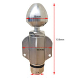 Maxbell Sewer Nozzle 3/4" Stainless Steel Sewer Nozzle for Drain Pipe Gardening Tube front 1 rear 2