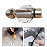 Maxbell Sewer Nozzle 3/4" Stainless Steel Sewer Nozzle for Drain Pipe Gardening Tube front 1 rear 4