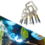 Maxbell 4 Pieces Locking C Clamp Pliers with Non Slip Handle Metal for Workshop Home