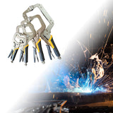 Maxbell 4 Pieces Locking C Clamp Pliers with Non Slip Handle Metal for Workshop Home
