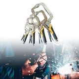 Maxbell 4 Pieces Locking C Clamp Pliers with Non Slip Handle Metal for Workshop Home