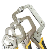 Maxbell 4 Pieces Locking C Clamp Pliers with Non Slip Handle Metal for Workshop Home