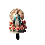 Maxbell Acrylic Figurine DIY Crafts Blessed Mary Statue for Balcony Courtyard Outdoor