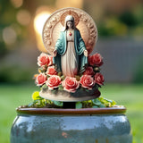 Maxbell Acrylic Figurine DIY Crafts Blessed Mary Statue for Balcony Courtyard Outdoor