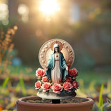 Maxbell Acrylic Figurine DIY Crafts Blessed Mary Statue for Balcony Courtyard Outdoor