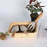 Maxbell 3 Pieces Mini Garden Tools Anti Rust with Shovels and Rake for Potted Plants