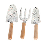 Maxbell 3 Pieces Mini Garden Tools Anti Rust with Shovels and Rake for Potted Plants