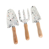 Maxbell 3 Pieces Mini Garden Tools Anti Rust with Shovels and Rake for Potted Plants