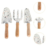 Maxbell 3 Pieces Mini Garden Tools Anti Rust with Shovels and Rake for Potted Plants