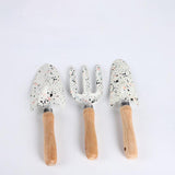 Maxbell 3 Pieces Mini Garden Tools Anti Rust with Shovels and Rake for Potted Plants