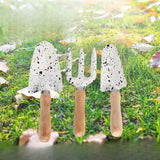 Maxbell 3 Pieces Mini Garden Tools Anti Rust with Shovels and Rake for Potted Plants