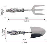 Maxbell Garden Tools Set Heavy Duty Plant Fork and Shovel for Bonsai Outdoor Indoor