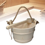 6L Gifts Multifunctional Sturdy Sauna Bucket and Ladle for Bathroom Home