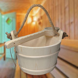 6L Gifts Multifunctional Sturdy Sauna Bucket and Ladle for Bathroom Home