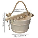 6L Gifts Multifunctional Sturdy Sauna Bucket and Ladle for Bathroom Home