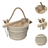 6L Gifts Multifunctional Sturdy Sauna Bucket and Ladle for Bathroom Home