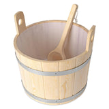 17L Wooden Sauna Bucket and Ladle Sturdy SPA Accessory for Home SPA Bathroom