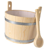 17L Wooden Sauna Bucket and Ladle Sturdy SPA Accessory for Home SPA Bathroom