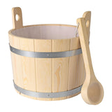 17L Wooden Sauna Bucket and Ladle Sturdy SPA Accessory for Home SPA Bathroom