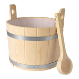 17L Wooden Sauna Bucket and Ladle Sturdy SPA Accessory for Home SPA Bathroom