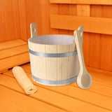 17L Wooden Sauna Bucket and Ladle Sturdy SPA Accessory for Home SPA Bathroom