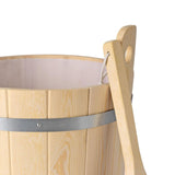 17L Wooden Sauna Bucket and Ladle Sturdy SPA Accessory for Home SPA Bathroom