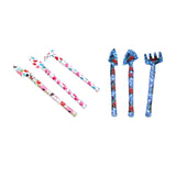 Maxbell 3Pcs Mini Garden Tools Kit Iron with Spades and Rake for Greenhouse Gardener Pink