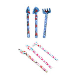 Maxbell 3Pcs Mini Garden Tools Kit Iron with Spades and Rake for Greenhouse Gardener Pink