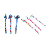 Maxbell 3Pcs Mini Garden Tools Kit Iron with Spades and Rake for Greenhouse Gardener Pink